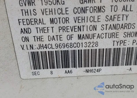 2008 Acura Tsx из США, поврежденный, VIN JH4CL96968C013228